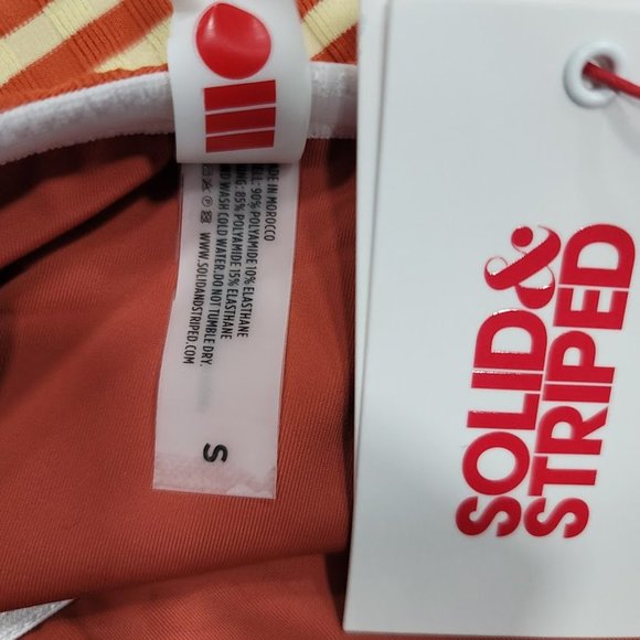 Solid & Striped The Madeline Swimsuit in Bronze Rib Sz SM - Picture 12 of 14